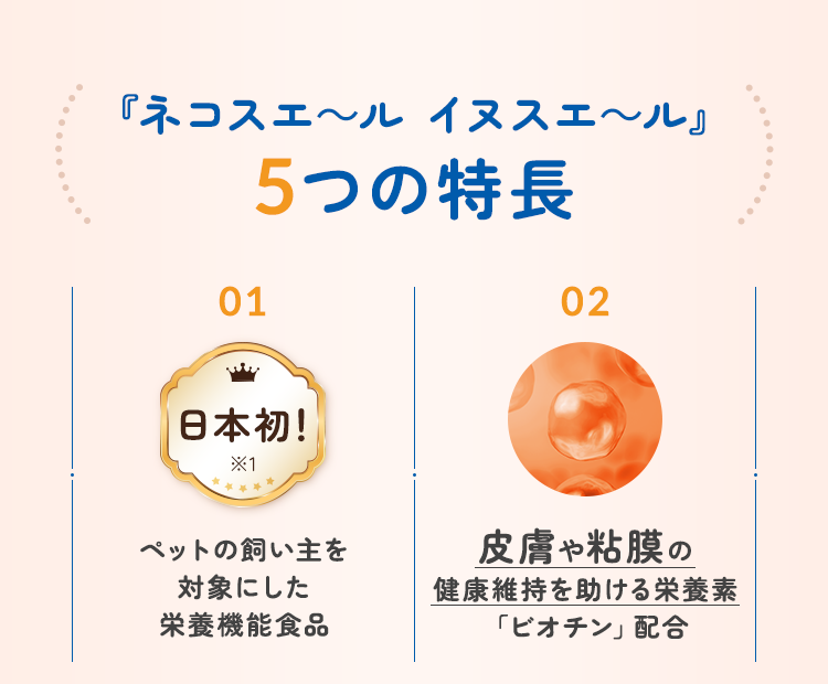 『ネコスエ~ル イヌスエ~ル』5つの特長